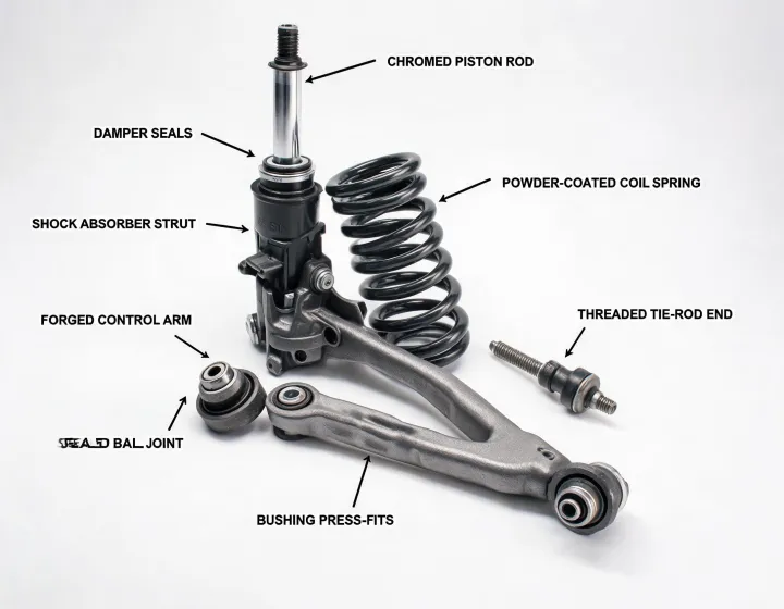 Koni suspension and steering parts arranged for fitment review