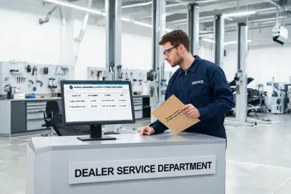 Dealer service department suspension request